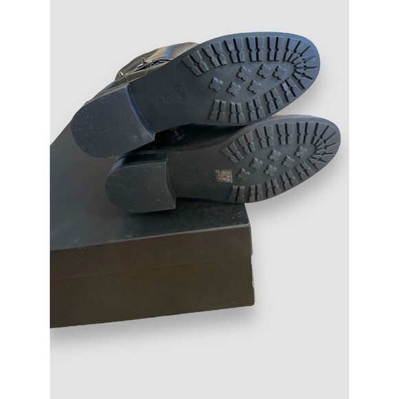 Coach Riding Boots Essex Semi Matte Leather/Stretch Black Women' SZ 6.5B 36.5 EU - Picture 8 of 11